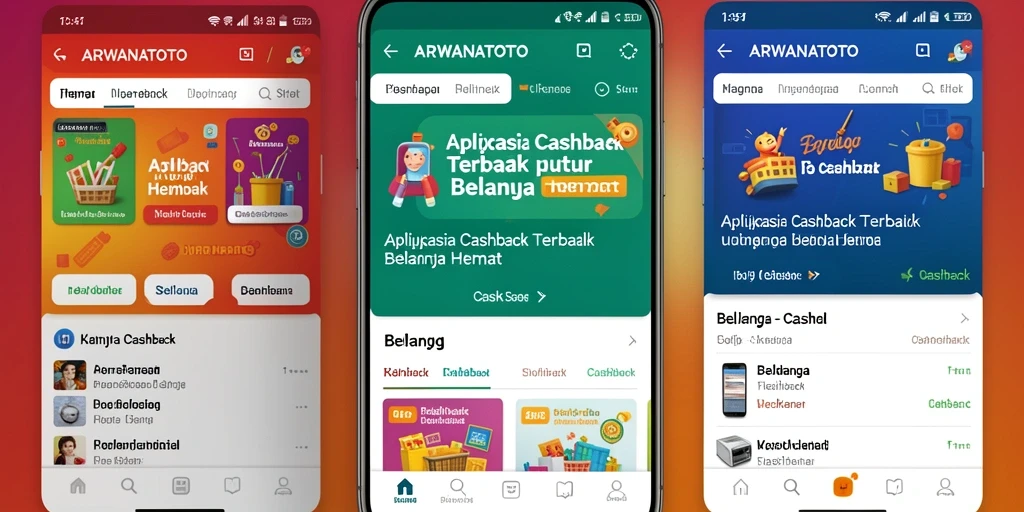 Tampilan antarmuka ARWANATOTO dengan fungsi Cashback menarik.