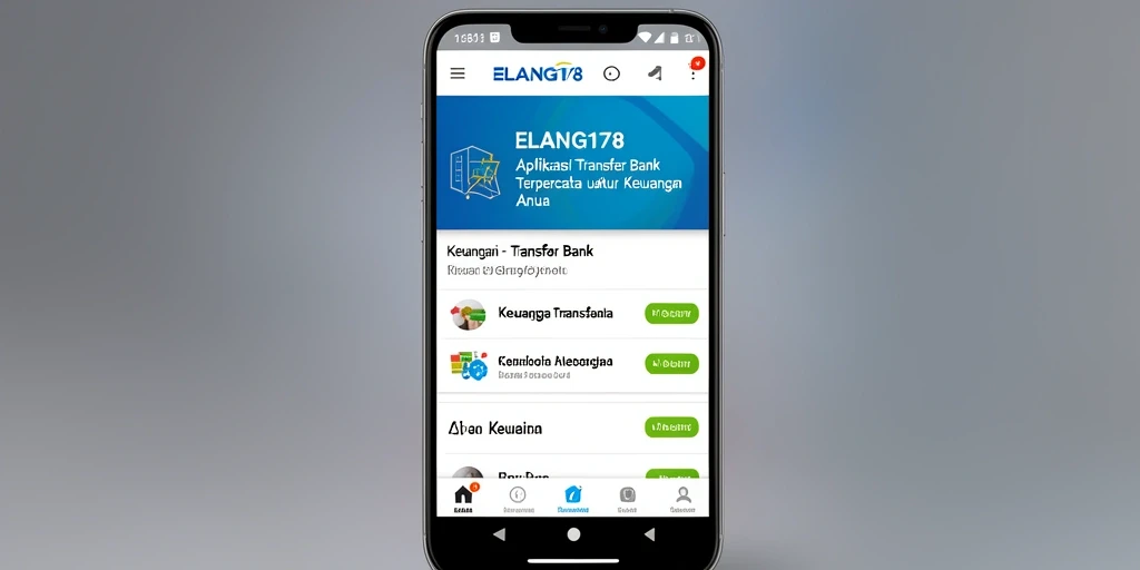 Tampilan antarmuka ELANG178 yang sederhana dan fungsional untuk Transfer Bank.