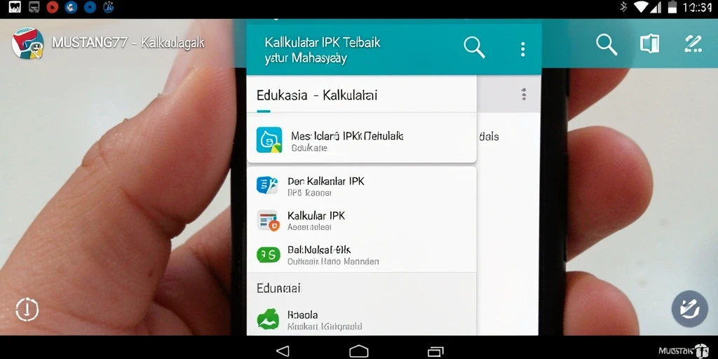 Tampilan antarmuka MUSTANG77 yang sederhana dan fungsional untuk Kalkulator IPK.