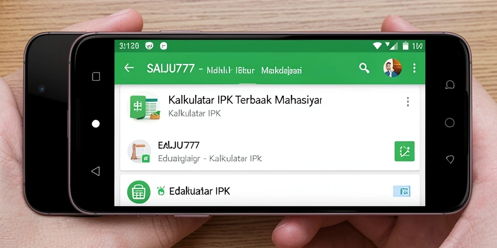 Tampilan utama SALJU777 dengan fungsi Kalkulator IPK yang sederhana.
