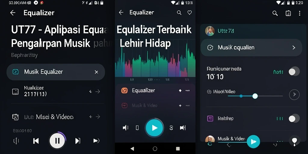 Tampilan antarmuka UT77 yang sederhana namun efektif untuk equalizer.